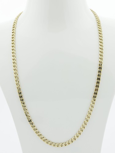 Gold curb link - gold, chain
