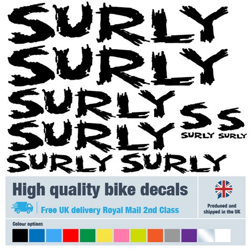 Surly bike decals - labels, with
