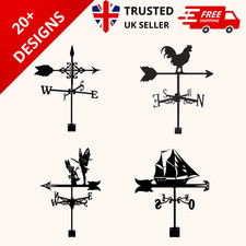 Metal Weather Vane Roof Wind Direction Indicator Witch Rooster Horse Decor