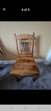 4 x Hard Wood and Wrought Iron Dining Room Chairs Excellent Condition Collection