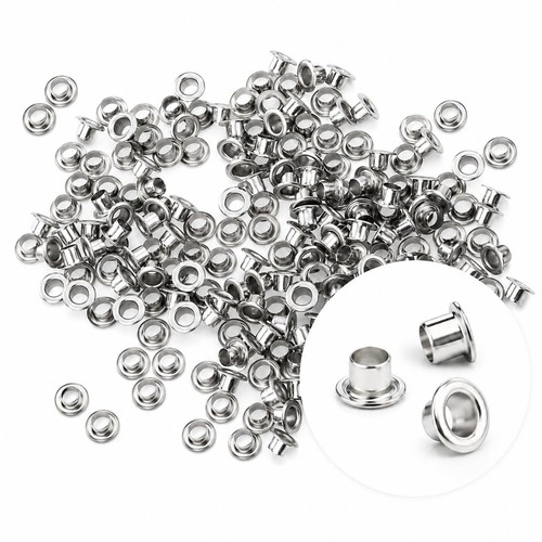 200pc 2mm silver tiny grommets - 200pc,