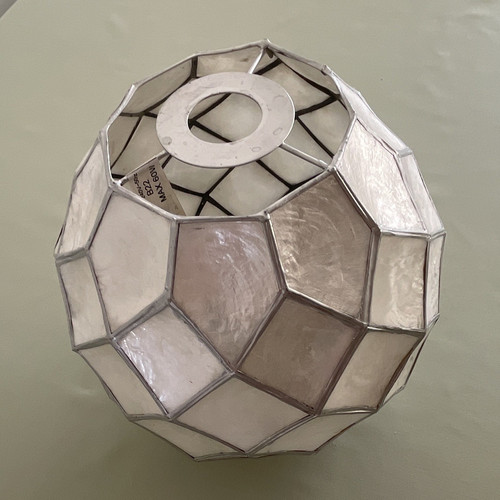 Geometric capiz shell - geometric, globe