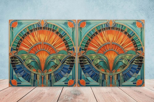 Art deco design ceramic tiles - art,