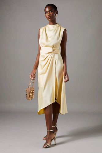 Coast lemon midi dress womens - lemon,
