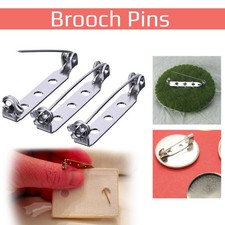 25mm Brooch Fasteners Silver