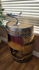 Handcrafted Solid Oak - Whisky Barrel Display Cabinet - Library - Bookcase Xmas