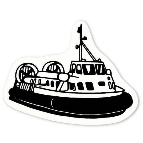 Hovercraft vehicle white - 'hovercraft, vehicle'