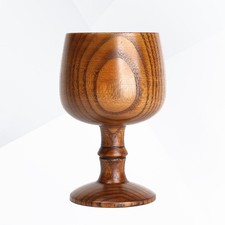Red Wine Glass Wooden Goblet Stem Cup Unbreakable Glass for Party Home Bar