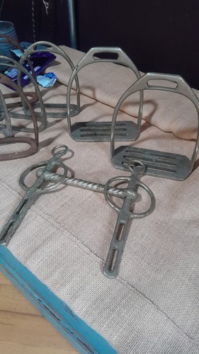 Vintage horse stirrups - horse,