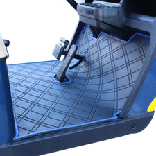 EZGO Golf Cart Floor Mat With Blue Trim For TXT 94+, Express S4 2012-2020/Valor