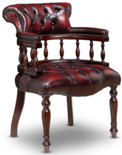 Chesterfield Captains Visitor/Desk Office Chair Antique Red