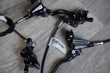 Hope Tech 3 E4 Brakes Front Rear Black Hydraulic Disc Brakeset 4 Pot Post Mount