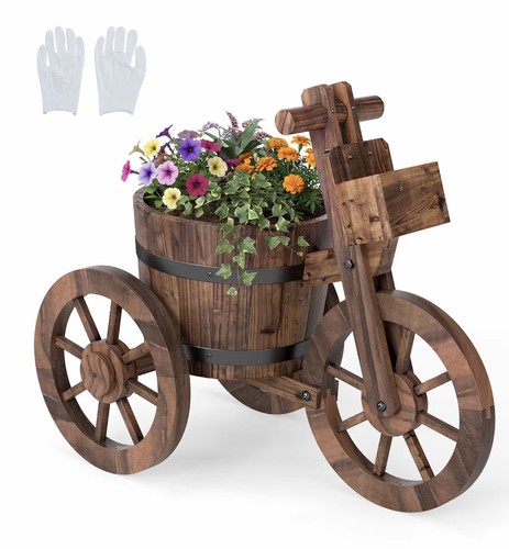 Costway wooden wagon planter - costway,