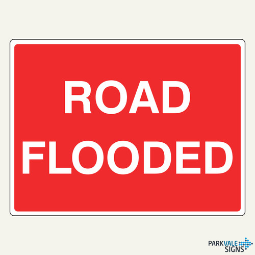 Road flooded sign temporary - sign,