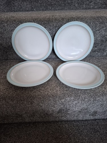 Denby blue linen side - linen,, plate