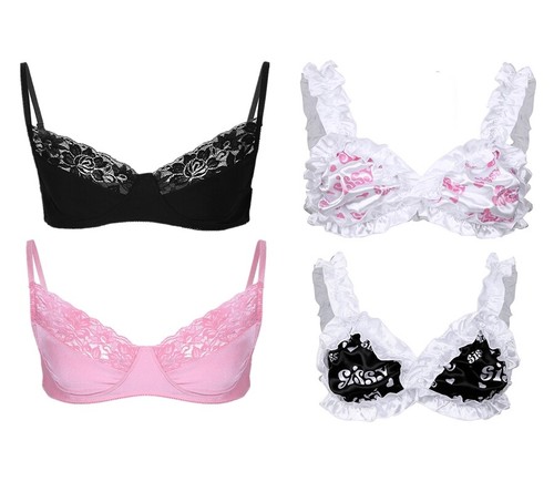 Men satin letter printed - printed, bra