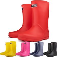 Kids Wellies Boys/Girls Waterproof Wellington Boots Toddler Rain Welly Unisex