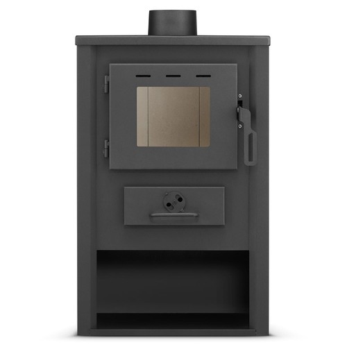 Freestanding steel fireplace - freestanding,