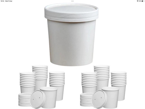 Heavy duty soup cups with - heavy, lids