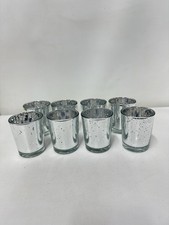 Set of 8 Mercury Glass Votive