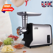 Kitchen Machine Electric Mincer Meat Grinder 550W Copper Motor 3 discs - Silver