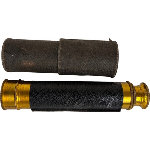 Vintage brass draw telescope - vintage, 3