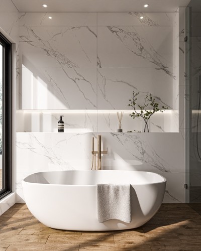 White marble effect - £27.89/m2,