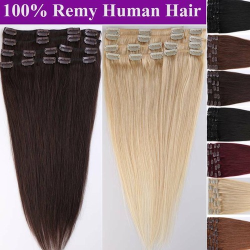 Pieces 100 remy long clip - 100%,