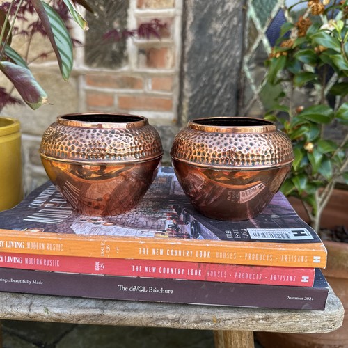 Vintage copper planters arts - vintage,