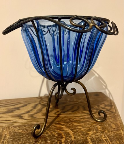 Vintage cobalt blue ribbed - vintage,