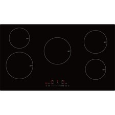 electriQ 90 cm 5-Zone Induction Hob – 9-Level Touch, Timer, 9.3 kW