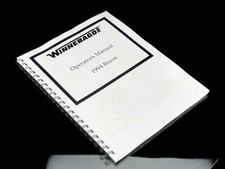 Winnebago Brave 1994 Itasca Motor Home Owners Manual User Guide Coil Bound