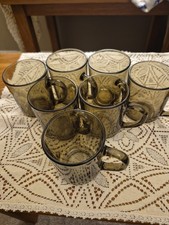 Set of 7 Arcoroc France Smokey