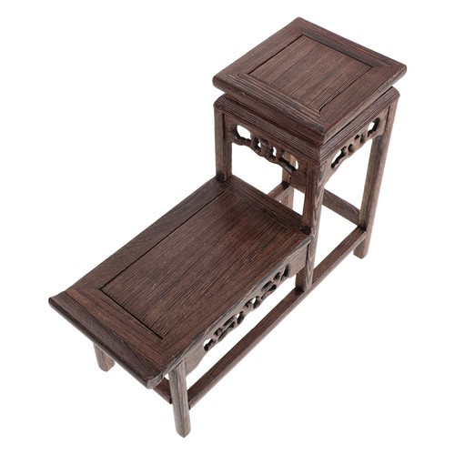 Wooden pedestal stand 2 tier - wooden,