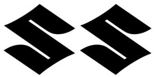 2x Suzuki S Logo Decals