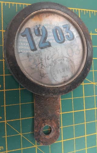 Vintage motorcycle tax - vintage,