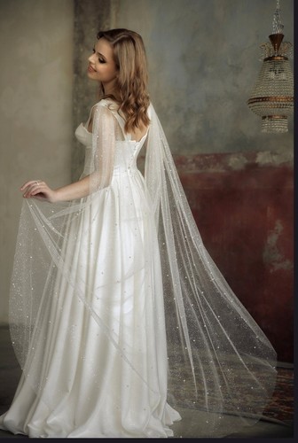 Bridal cape vail - cape, bride