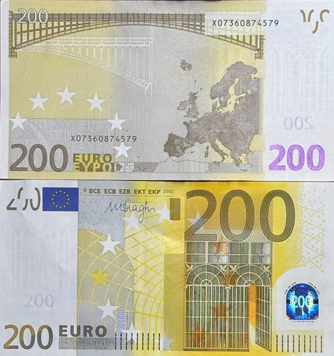 200 euro note - note, great