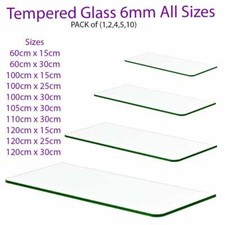 Clear tempered glass shelf - clear,