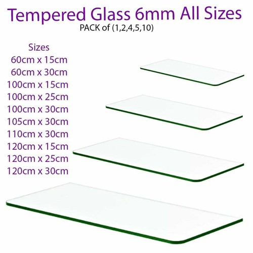 Clear tempered glass shelf - glass,