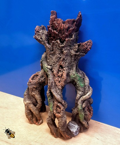 Aquarium ornament tall log - aquarium,