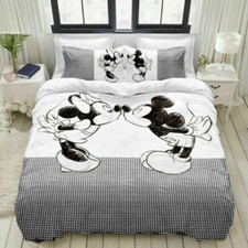 Mickey Minnie Mouse Duvet Quilt Cover Bedding Set Single Double King Pillowcases