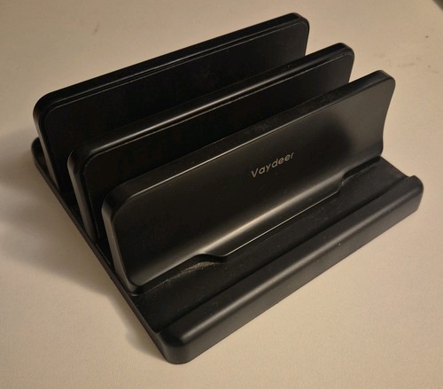 Black vertical laptop stand - vertical,