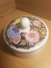 Mint Cond Wedgewood Susie Cooper Floral Lustre China Trinket Box - CJD
