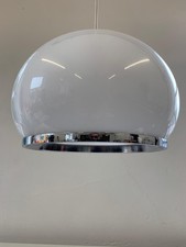 GUZZINI 1970s White Acrylic Pendant Lamp 