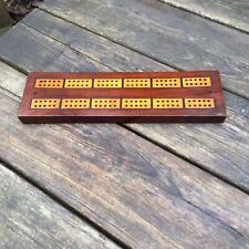 Large Vintage Well Made Heavy Wooden Cribbage Board 32.5cm x 9cm x 2cm Approx