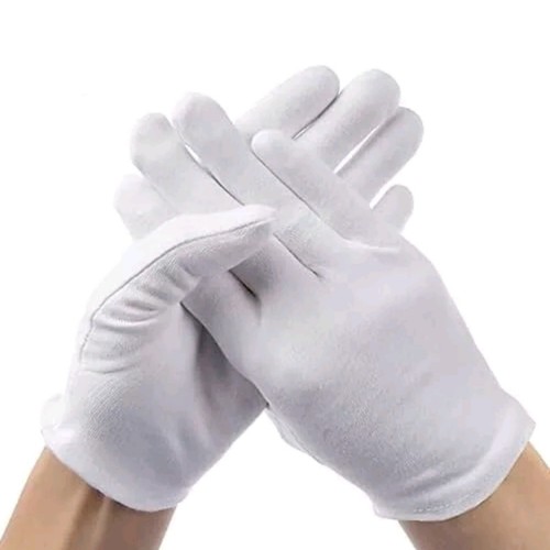 Pairs white cotton gloves - 5x,