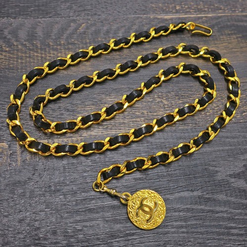 Chanel gold plated black - chanel,