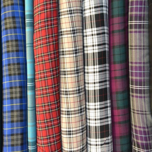 Polyviscose tartan fabric - tartan,