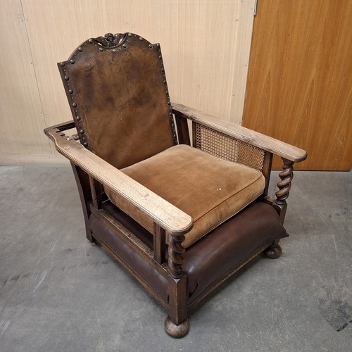 Arts crafts oak reclining - arts,